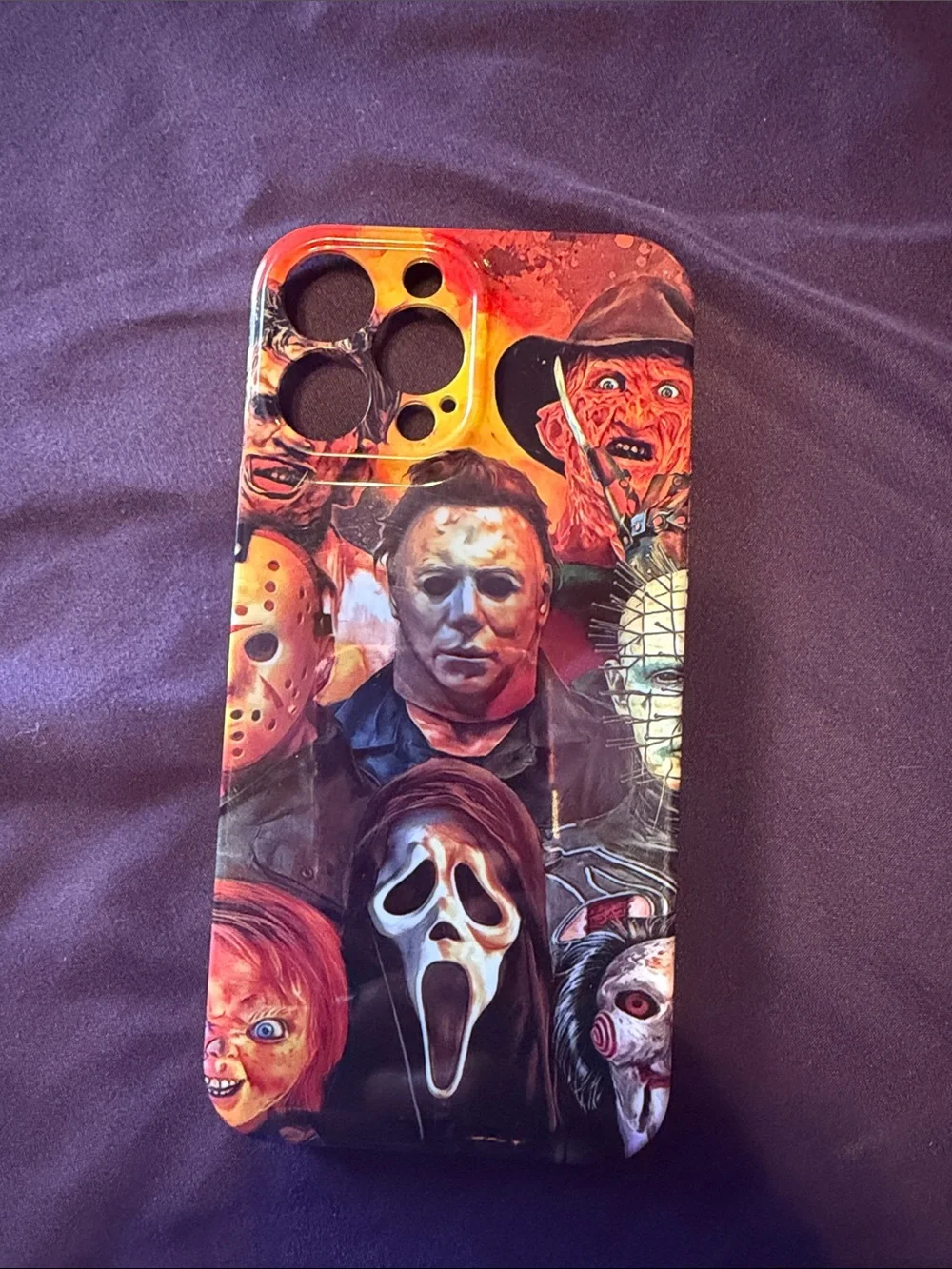 Collage Horror Icons Phone Case - Black, Red, Yellow